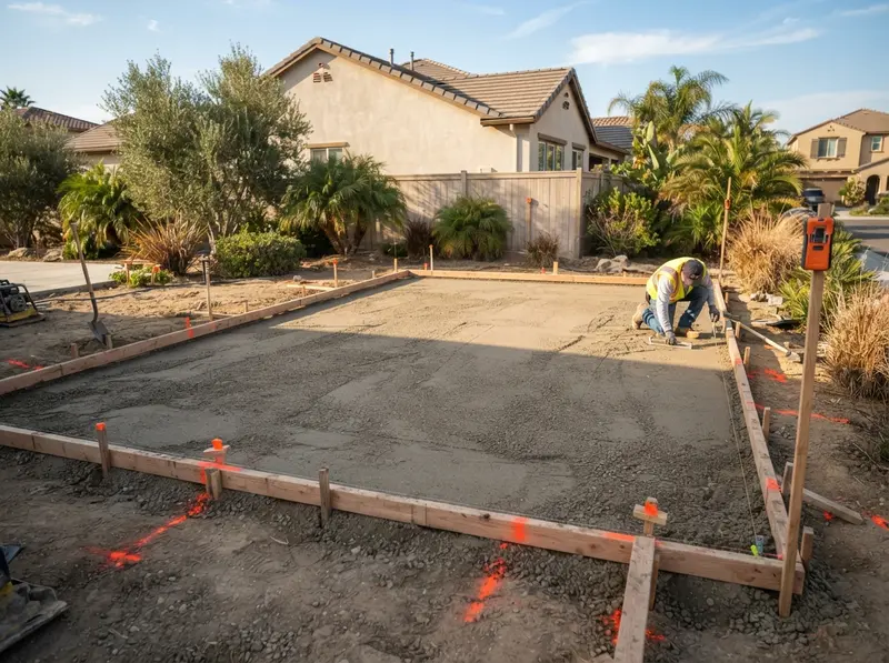 Preparing surfaces for concrete stamping in Homeland